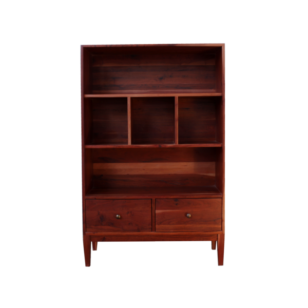 Tsundoku teak bookshelf